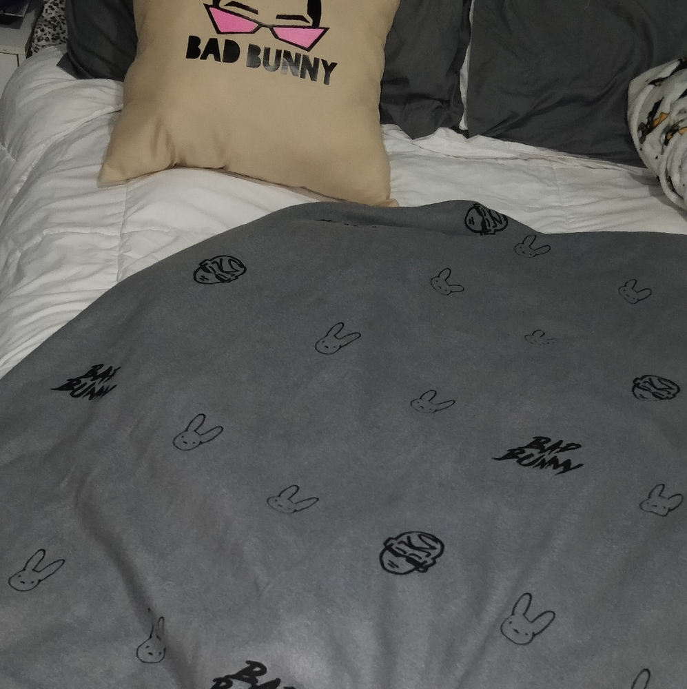 Bad Bunny Throw Blanket
